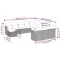 Garden sofa set 12 pieces with gray synthetic rattan cushions by , Garden sets - Ref: Foro24-3218630, Price: 675,72 €, Discou...