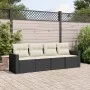 Set mit 4 Gartensofas mit Kissen Kunstrattan schwarz von , Gartensets - Ref: Foro24-3218666, Preis: 239,81 €, Rabatt: %