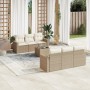 7-teiliges Gartensofa-Set und beigefarbene synthetische Rattankissen von , Gartensets - Ref: Foro24-3218698, Preis: 478,65 €,...