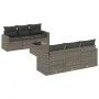 7-piece garden sofa set with gray PE rattan cushions by , Garden sets - Ref: Foro24-3218700, Price: 439,45 €, Discount: %