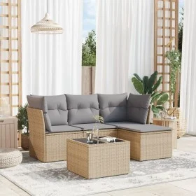 Gartensofa-Set mit 5-teiligen Kissen aus synthetischem Rattan in Beige. von , Gartensets - Ref: Foro24-3217549, Preis: 282,55...