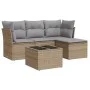 Juego de sofás jardín con cojines 5 pzas ratán sintético beige by , Garden sets - Ref: Foro24-3217549, Price: 282,55 €, Disco...