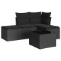 5-teiliges Gartenmöbel-Set und Kissen aus synthetischem Rattan schwarz von , Gartensets - Ref: Foro24-3217485, Preis: 266,19 ...
