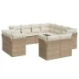 11-piece garden sofa set with beige synthetic rattan cushions by , Garden sets - Ref: Foro24-3218508, Price: 860,10 €, Discou...