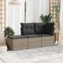 3-piece garden sofa set and gray synthetic rattan cushions by , Garden sets - Ref: Foro24-3217470, Price: 167,32 €, Discount: %