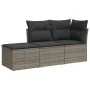 3-piece garden sofa set and gray synthetic rattan cushions by , Garden sets - Ref: Foro24-3217470, Price: 167,32 €, Discount: %