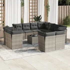 Garden sofa set 12 pieces with gray synthetic rattan cushions by , Garden sets - Ref: Foro24-3218520, Price: 790,40 €, Discou...