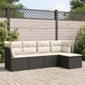 5-piece garden furniture set with black synthetic rattan cushions by , Garden sets - Ref: Foro24-3217556, Price: 283,95 €, Di...