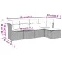 5-teiliges Gartenmöbel-Set und Kissen aus synthetischem Rattan schwarz von , Gartensets - Ref: Foro24-3217556, Preis: 283,95 ...