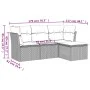 Set mit 4 Gartensofas mit Kissen Kunstrattan schwarz von , Gartensets - Ref: Foro24-3217535, Preis: 245,59 €, Rabatt: %