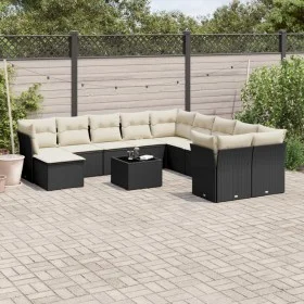 Set de sofás de jardín 12 piezas cojines ratán sintético negro de , Conjuntos de jardín - Ref: Foro24-3250455, Precio: 730,46...