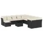 Garden sofa set 12 pieces with black synthetic rattan cushions by , Garden sets - Ref: Foro24-3250455, Price: 730,46 €, Disco...