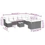 Garden sofa set 12 pieces with black synthetic rattan cushions by , Garden sets - Ref: Foro24-3250455, Price: 730,46 €, Disco...