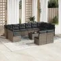 Garden sofa set with cushions 13 pieces gray synthetic rattan by , Garden sets - Ref: Foro24-3218380, Price: 695,97 €, Discou...