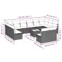 Garden sofa set with cushions 13 pieces gray synthetic rattan by , Garden sets - Ref: Foro24-3218380, Price: 695,97 €, Discou...