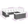 Gartensofa-Set mit Kissen 13-teilig synthetisches Rattangrau von , Gartensets - Ref: Foro24-3218450, Preis: 776,54 €, Rabatt: %