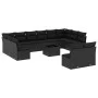 Set aus Gartensofas und Kissen 13 Stück synthetisches Rattan schwarz von , Gartensets - Ref: Foro24-3218375, Preis: 770,84 €,...