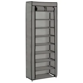 Stoffschuhschrank mit grauer Abdeckung 57x29x162 cm von vidaXL, Schuhregale und Schuhorganisatoren - Ref: Foro24-282432, Prei...