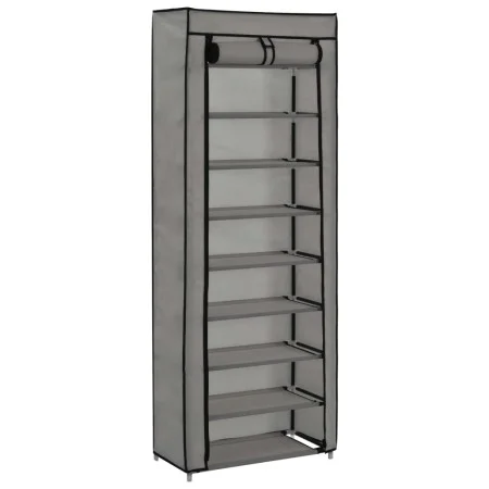 Mueble zapatero de tela con funda gris 57x29x162 cm by vidaXL, Shoe racks and shoe organizers - Ref: Foro24-282432, Price: 31...