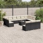 Set mit 14 Gartensofas mit schwarzen Kissen aus synthetischem Rattan von , Gartensets - Ref: Foro24-3218396, Preis: 752,83 €,...