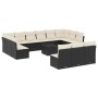 Set mit 14 Gartensofas mit schwarzen Kissen aus synthetischem Rattan von , Gartensets - Ref: Foro24-3218396, Preis: 752,83 €,...