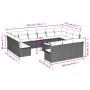 Set mit 14 Gartensofas mit schwarzen Kissen aus synthetischem Rattan von , Gartensets - Ref: Foro24-3218396, Preis: 752,83 €,...