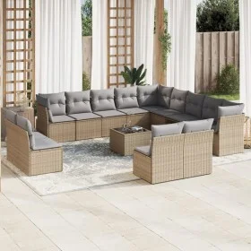 14-teiliges Gartensofa-Set mit beigen synthetischen Rattankissen von , Gartensets - Ref: Foro24-3218499, Preis: 868,45 €, Rab...