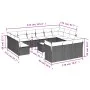 Gartensofagarnitur 14-teilig mit Kissen aus synthetischem Rattan in Beige. von , Gartensets - Ref: Foro24-3218459, Preis: 847...