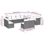 Garden sofa set 12 pieces with black synthetic rattan cushions by , Garden sets - Ref: Foro24-3218465, Price: 756,19 €, Disco...