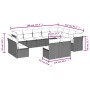 Set Gartensofas 12 Stück Kissen synthetisches Rattan schwarz von , Gartensets - Ref: Foro24-3218465, Preis: 735,51 €, Rabatt: %