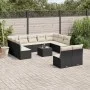 Set de sofás de jardín 12 piezas cojines ratán sintético negro de , Conjuntos de jardín - Ref: Foro24-3218356, Precio: 633,08...
