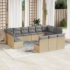 Set Gartensofas mit Kissen 13 Stück synthetisches Rattan beige von , Gartensets - Ref: Foro24-3218389, Preis: 758,20 €, Rabat...