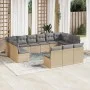 Set Gartensofas mit Kissen 13 Stück synthetisches Rattan beige von , Gartensets - Ref: Foro24-3218389, Preis: 758,20 €, Rabat...