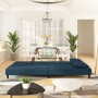 Sofá cama de 2 plazas con dos almohadas terciopelo azul de , Sofás - Ref: Foro24-375909, Precio: 250,29 €, Descuento: %