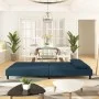 Two-seater sofa bed with two blue velvet pillows. by , Sofas - Ref: Foro24-375909, Price: 246,01 €, Discount: %