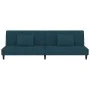 Two-seater sofa bed with two blue velvet pillows. by , Sofas - Ref: Foro24-375909, Price: 246,01 €, Discount: %