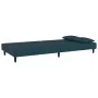 Two-seater sofa bed with two blue velvet pillows. by , Sofas - Ref: Foro24-375909, Price: 246,01 €, Discount: %