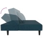 Sofá cama de 2 plazas con dos almohadas terciopelo azul de , Sofás - Ref: Foro24-375909, Precio: 250,29 €, Descuento: %