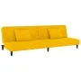 Two-seater sofa bed with two yellow velvet pillows by , Sofas - Ref: Foro24-375916, Price: 253,18 €, Discount: %