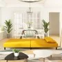 Two-seater sofa bed with two yellow velvet pillows by , Sofas - Ref: Foro24-375916, Price: 253,18 €, Discount: %