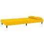 Two-seater sofa bed with two yellow velvet pillows by , Sofas - Ref: Foro24-375916, Price: 253,18 €, Discount: %