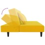 Two-seater sofa bed with two yellow velvet pillows by , Sofas - Ref: Foro24-375916, Price: 257,80 €, Discount: %