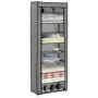 Mueble zapatero de tela con funda gris 57x29x162 cm by vidaXL, Shoe racks and shoe organizers - Ref: Foro24-282432, Price: 31...