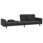 2-seater sofa bed with two black velvet pillows by , Sofas - Ref: Foro24-375923, Price: 264,20 €, Discount: %