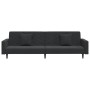 Sofá cama de 2 plazas con dos almohadas terciopelo negro de , Sofás - Ref: Foro24-375923, Precio: 269,75 €