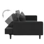 2-seater sofa bed with two black velvet pillows by , Sofas - Ref: Foro24-375923, Price: 264,20 €, Discount: %