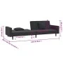 2-seater sofa bed with two black velvet pillows by , Sofas - Ref: Foro24-375923, Price: 264,20 €, Discount: %