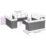 Garden sofa and cushion set 13 pieces black synthetic rattan by , Garden sets - Ref: Foro24-3217336, Price: 845,48 €, Discoun...