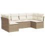 Set Gartensofas mit Kissen 6 Stück synthetisches Rattan beige von , Gartensets - Ref: Foro24-3217388, Preis: 384,08 €, Rabatt: %