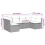 Garden sofa set with 6-piece synthetic rattan beige cushions by , Garden sets - Ref: Foro24-3217388, Price: 392,55 €, Discoun...